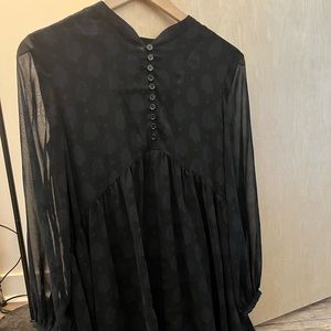 Zara Black Long Sleeve Dress